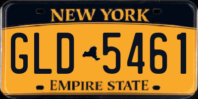 NY license plate GLD5461