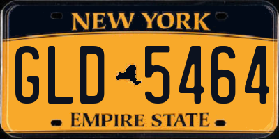 NY license plate GLD5464