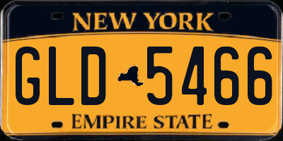 NY license plate GLD5466