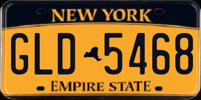 NY license plate GLD5468