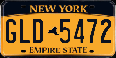 NY license plate GLD5472
