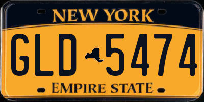 NY license plate GLD5474