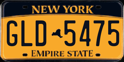 NY license plate GLD5475