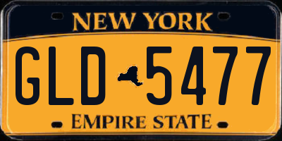 NY license plate GLD5477
