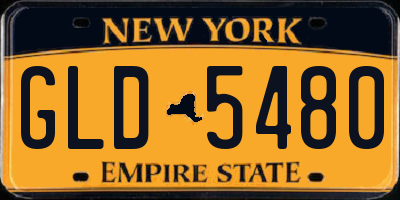 NY license plate GLD5480