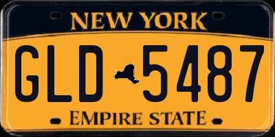 NY license plate GLD5487