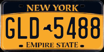 NY license plate GLD5488