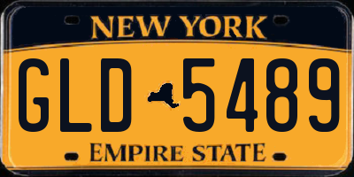 NY license plate GLD5489