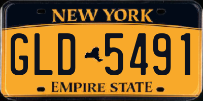 NY license plate GLD5491