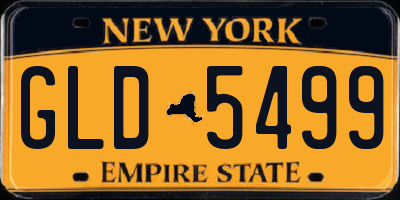 NY license plate GLD5499
