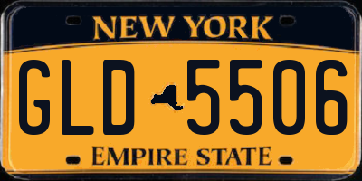 NY license plate GLD5506