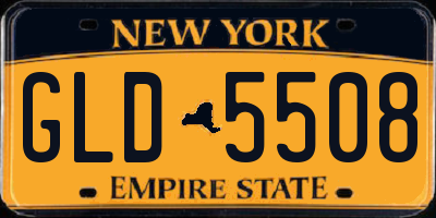 NY license plate GLD5508