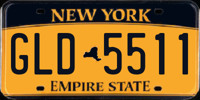 NY license plate GLD5511