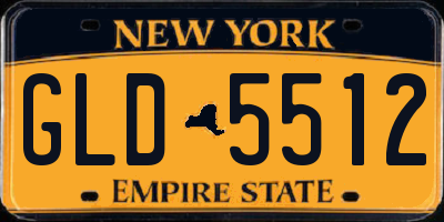 NY license plate GLD5512