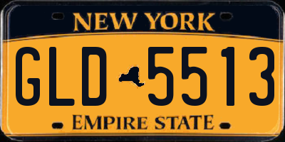NY license plate GLD5513