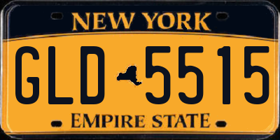 NY license plate GLD5515