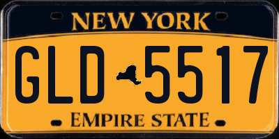 NY license plate GLD5517