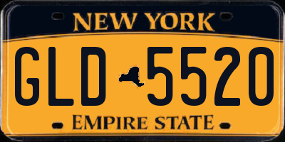 NY license plate GLD5520