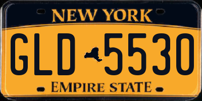 NY license plate GLD5530
