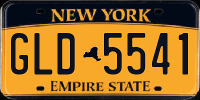 NY license plate GLD5541
