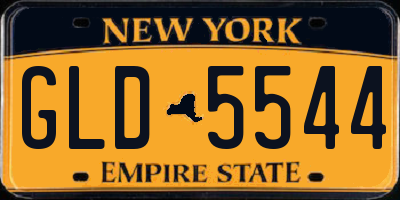 NY license plate GLD5544