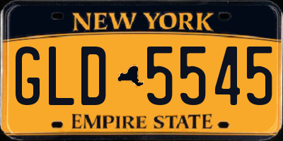 NY license plate GLD5545