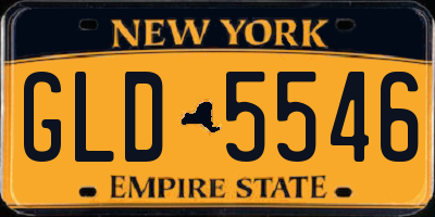 NY license plate GLD5546
