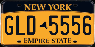 NY license plate GLD5556