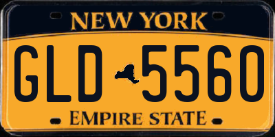 NY license plate GLD5560