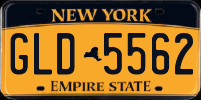 NY license plate GLD5562