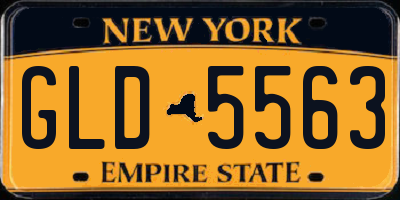 NY license plate GLD5563