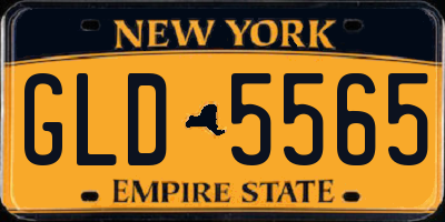 NY license plate GLD5565