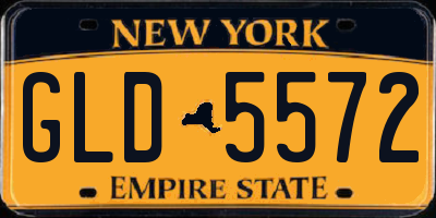 NY license plate GLD5572