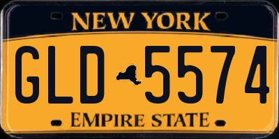 NY license plate GLD5574