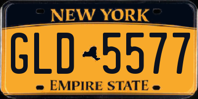 NY license plate GLD5577