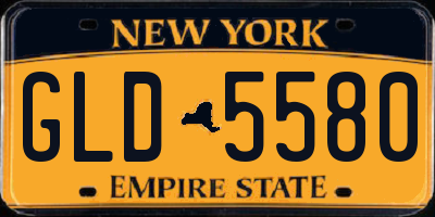 NY license plate GLD5580