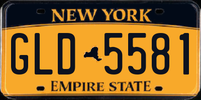 NY license plate GLD5581