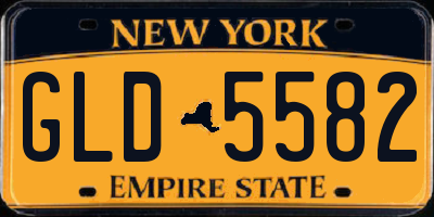 NY license plate GLD5582