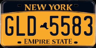 NY license plate GLD5583