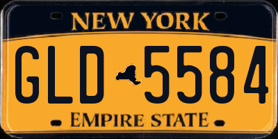 NY license plate GLD5584
