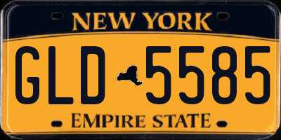 NY license plate GLD5585