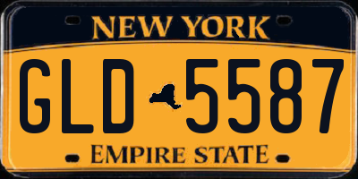 NY license plate GLD5587
