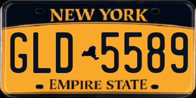 NY license plate GLD5589