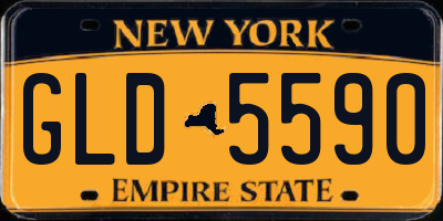 NY license plate GLD5590