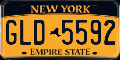 NY license plate GLD5592