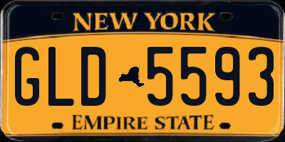 NY license plate GLD5593
