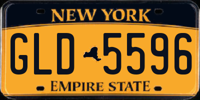 NY license plate GLD5596