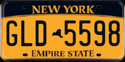NY license plate GLD5598