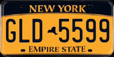 NY license plate GLD5599