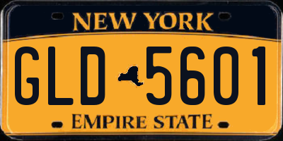 NY license plate GLD5601